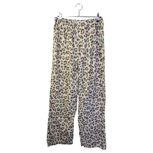 Aerie Leopard Print Wide Leg Lounge Pants With Pockets | Cotton Modal | Size XS